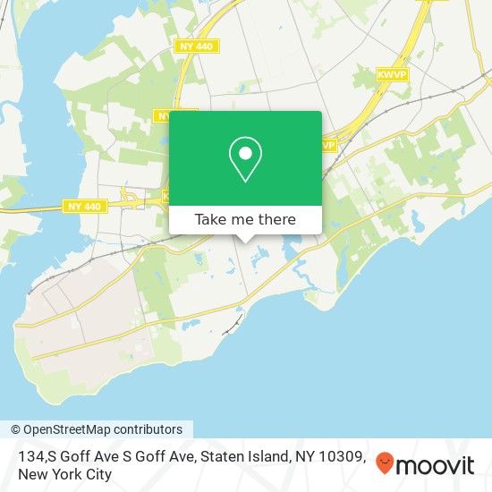 Mapa de 134,S Goff Ave S Goff Ave, Staten Island, NY 10309