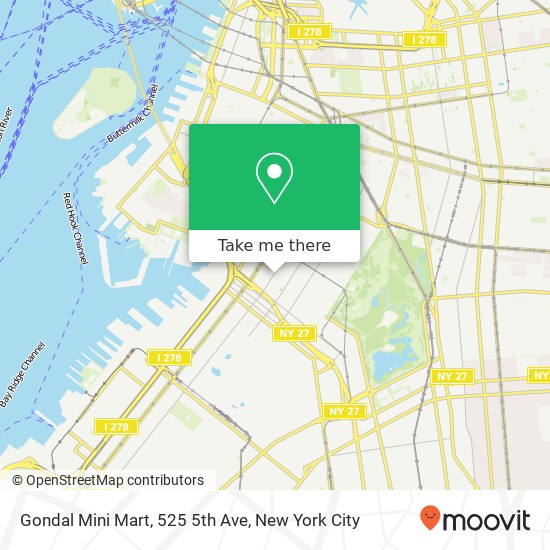 Mapa de Gondal Mini Mart, 525 5th Ave