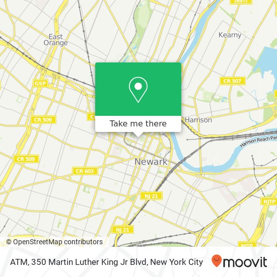 Mapa de ATM, 350 Martin Luther King Jr Blvd
