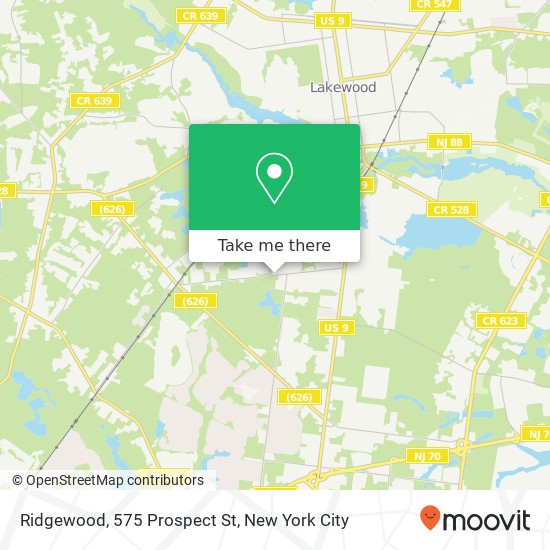 Ridgewood, 575 Prospect St map