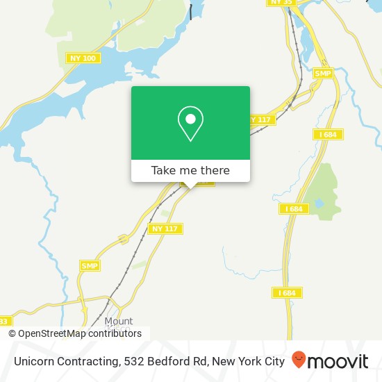 Mapa de Unicorn Contracting, 532 Bedford Rd