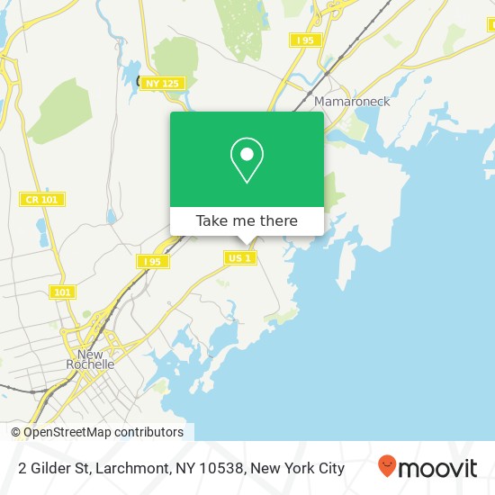 Mapa de 2 Gilder St, Larchmont, NY 10538