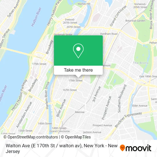 Walton Ave (E 170th St / walton av) map