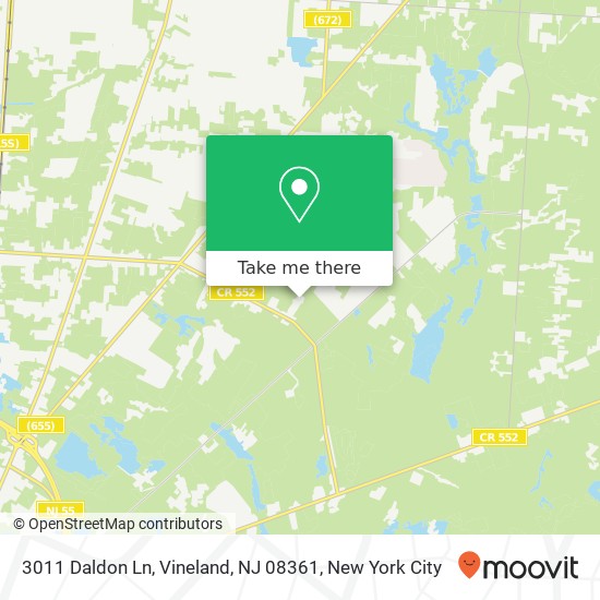 Mapa de 3011 Daldon Ln, Vineland, NJ 08361