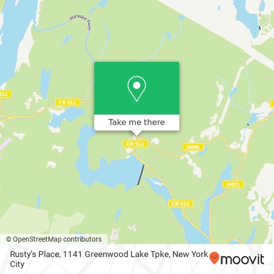 Mapa de Rusty's Place, 1141 Greenwood Lake Tpke