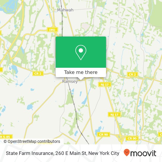 State Farm Insurance, 260 E Main St map