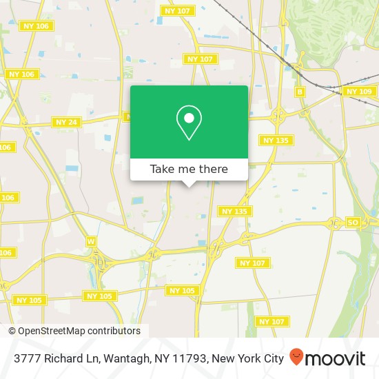 3777 Richard Ln, Wantagh, NY 11793 map