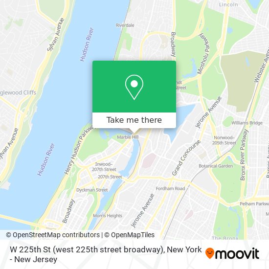 Mapa de W 225th St (west 225th street broadway)