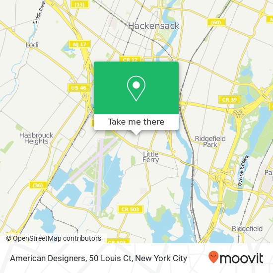 Mapa de American Designers, 50 Louis Ct