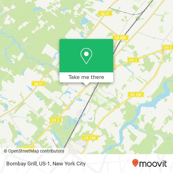 Bombay Grill, US-1 map