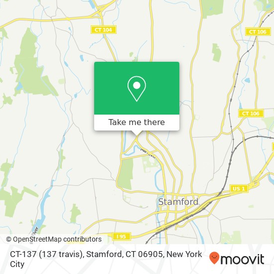 Mapa de CT-137 (137 travis), Stamford, CT 06905