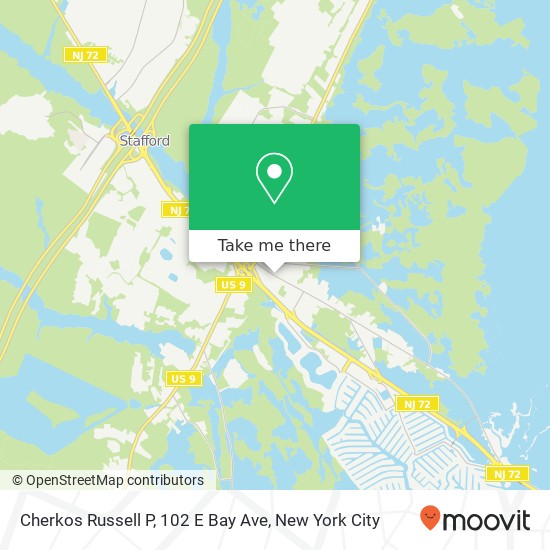 Mapa de Cherkos Russell P, 102 E Bay Ave