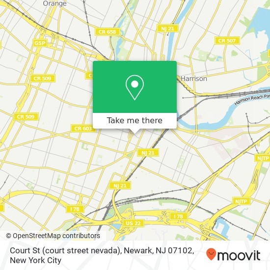 Court St (court street nevada), Newark, NJ 07102 map