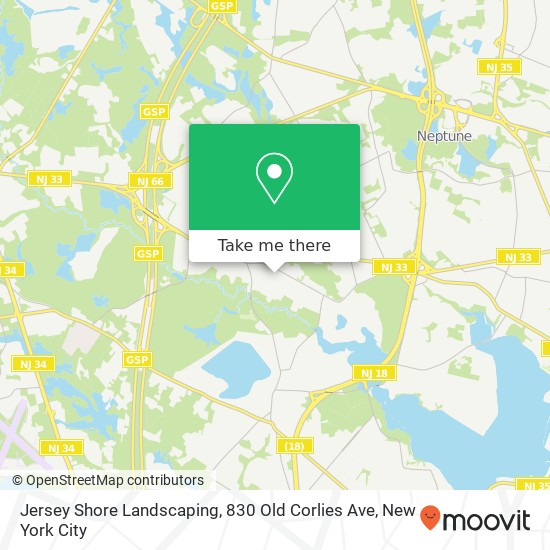 Jersey Shore Landscaping, 830 Old Corlies Ave map