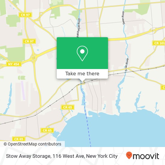 Stow Away Storage, 116 West Ave map