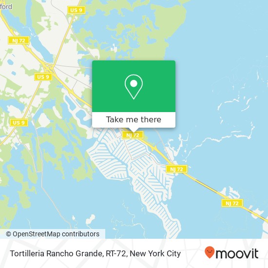 Tortilleria Rancho Grande, RT-72 map