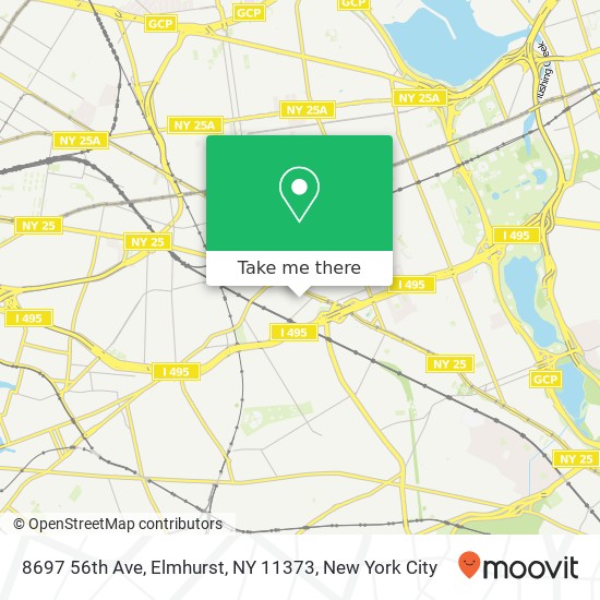 Mapa de 8697 56th Ave, Elmhurst, NY 11373