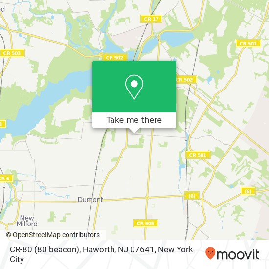 CR-80 (80 beacon), Haworth, NJ 07641 map