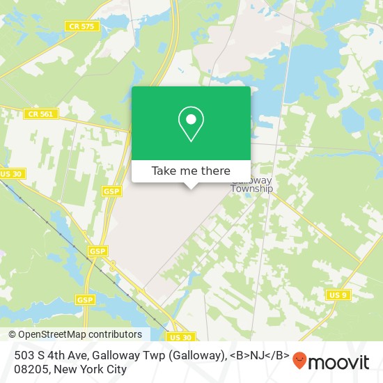 503 S 4th Ave, Galloway Twp (Galloway), <B>NJ< / B> 08205 map