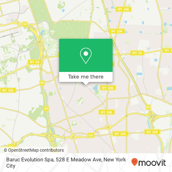 Mapa de Baruc Evolution Spa, 528 E Meadow Ave