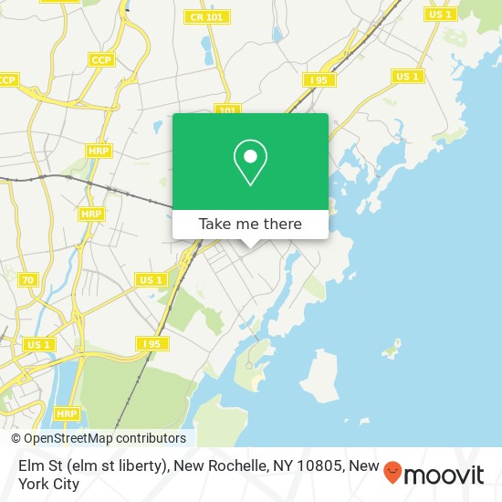 Mapa de Elm St (elm st liberty), New Rochelle, NY 10805