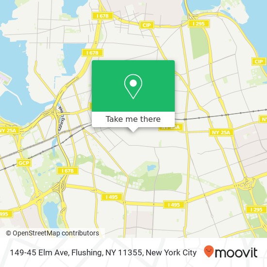 Mapa de 149-45 Elm Ave, Flushing, NY 11355