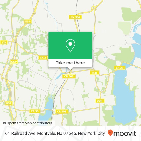 Mapa de 61 Railroad Ave, Montvale, NJ 07645