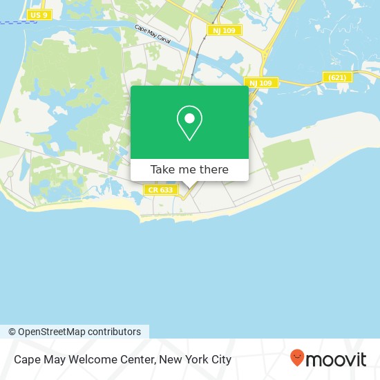 Mapa de Cape May Welcome Center