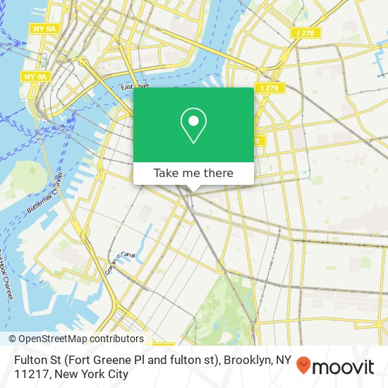Fulton St (Fort Greene Pl and fulton st), Brooklyn, NY 11217 map