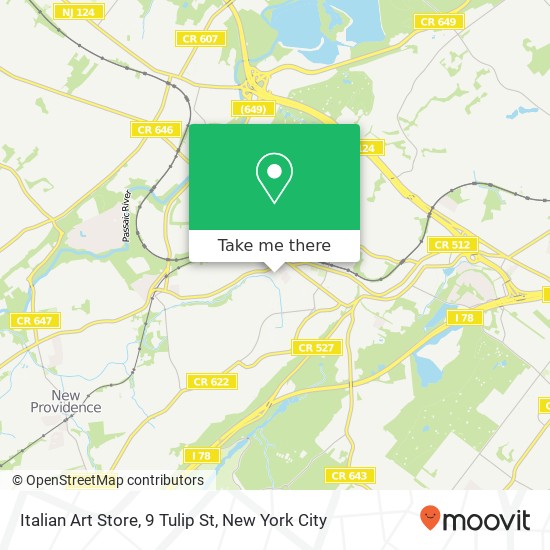 Mapa de Italian Art Store, 9 Tulip St