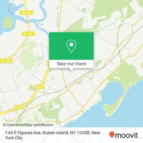 Mapa de 144 E Figurea Ave, Staten Island, NY 10308