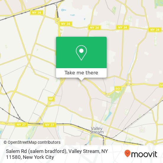 Mapa de Salem Rd (salem bradford), Valley Stream, NY 11580