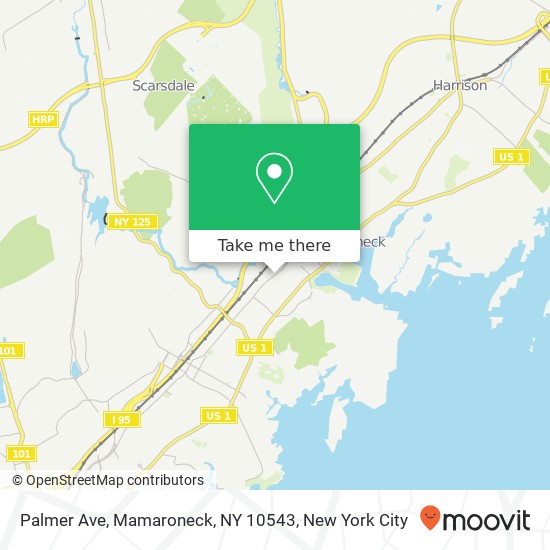 Mapa de Palmer Ave, Mamaroneck, NY 10543