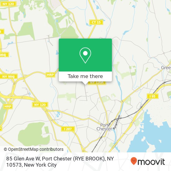 85 Glen Ave W, Port Chester (RYE BROOK), NY 10573 map