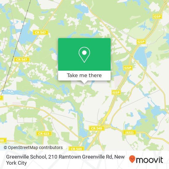 Mapa de Greenville School, 210 Ramtown Greenville Rd