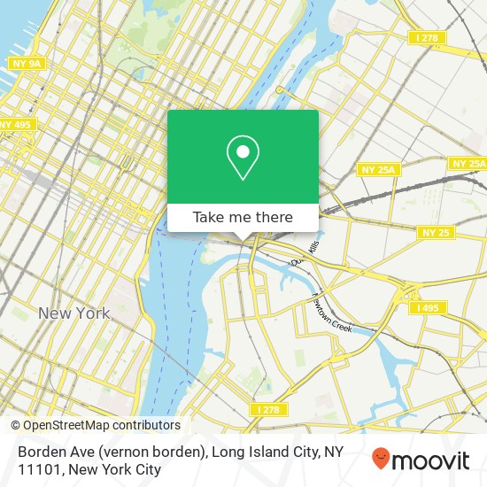 Mapa de Borden Ave (vernon borden), Long Island City, NY 11101