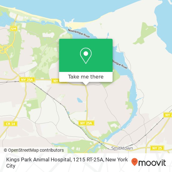 Mapa de Kings Park Animal Hospital, 1215 RT-25A