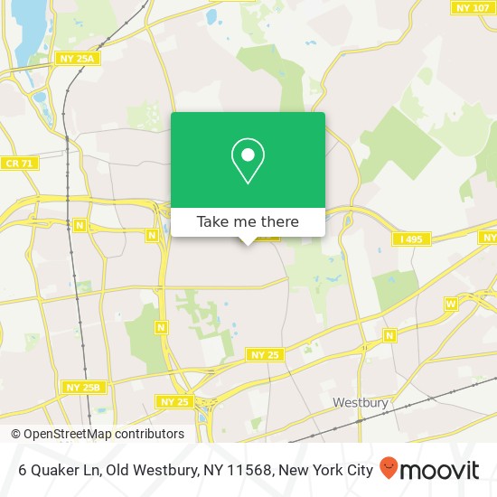 6 Quaker Ln, Old Westbury, NY 11568 map