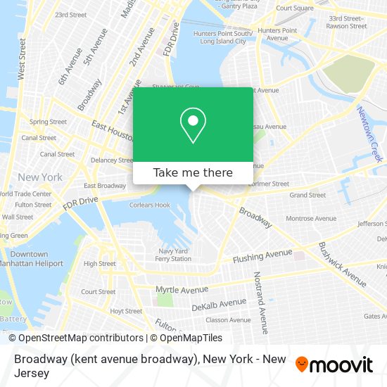 Mapa de Broadway (kent avenue broadway)