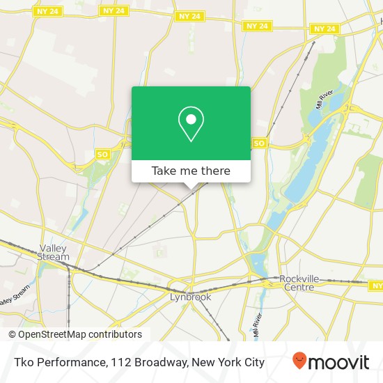 Tko Performance, 112 Broadway map