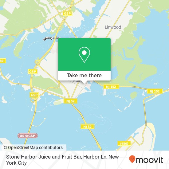 Mapa de Stone Harbor Juice and Fruit Bar, Harbor Ln