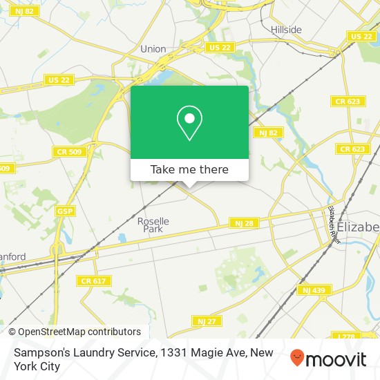 Mapa de Sampson's Laundry Service, 1331 Magie Ave