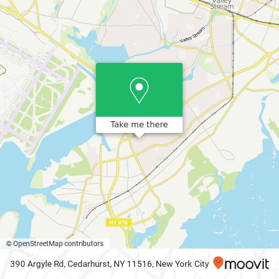 Mapa de 390 Argyle Rd, Cedarhurst, NY 11516