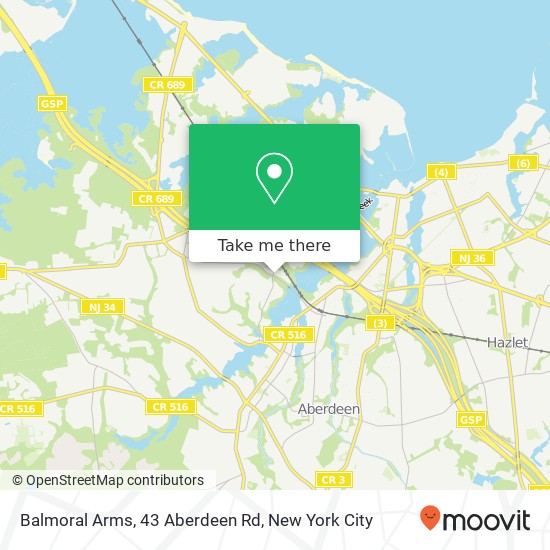 Mapa de Balmoral Arms, 43 Aberdeen Rd