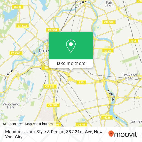 Marino's Unisex Style & Design, 387 21st Ave map