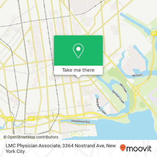 LMC Physician Associate, 3364 Nostrand Ave map