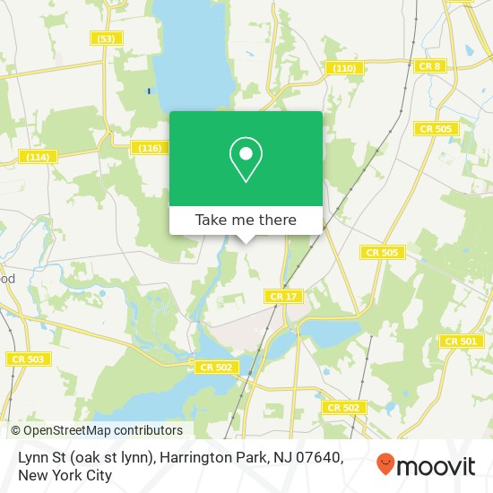Mapa de Lynn St (oak st lynn), Harrington Park, NJ 07640