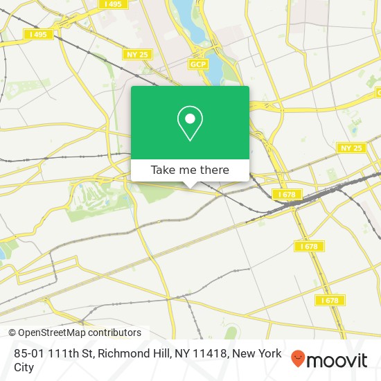 Mapa de 85-01 111th St, Richmond Hill, NY 11418