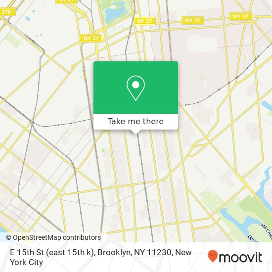 Mapa de E 15th St (east 15th k), Brooklyn, NY 11230