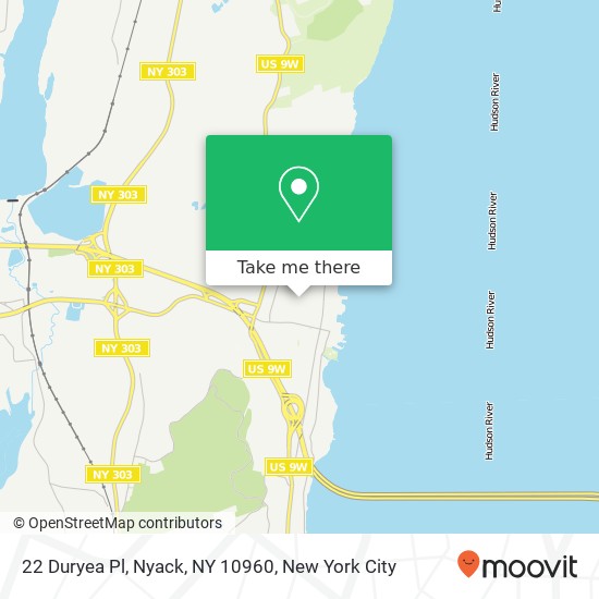 Mapa de 22 Duryea Pl, Nyack, NY 10960